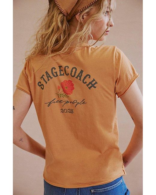 Free People Brown X Stagecoach Tee