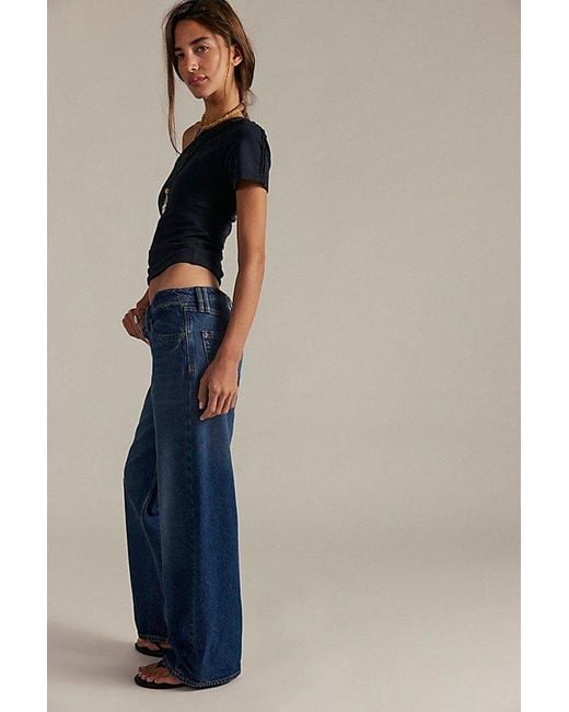 Free People Blue We The Free Tennessee Low-Rise Boyfriend Jeans