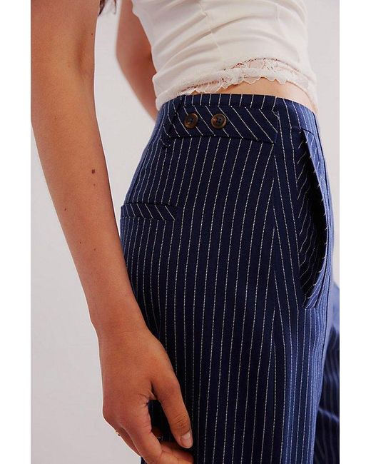 Free People Blue Acadia Trousers