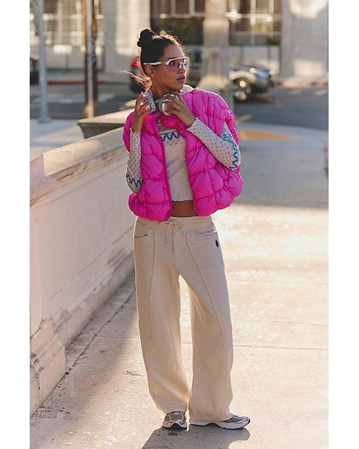 Fp Movement Pink Wind Cheater Quilted Wrap