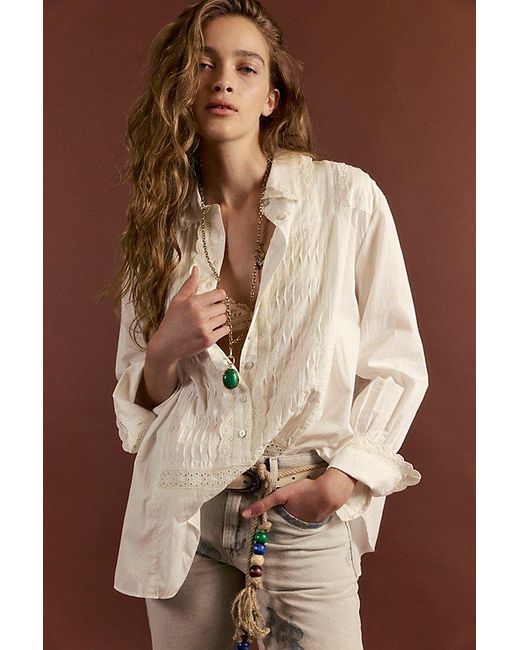 Free People Natural Harriet Pintuck Tunic