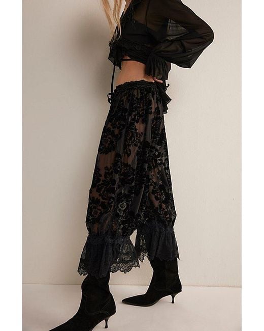 Intimately By Free People Black Forever Young Burnout Pants By
