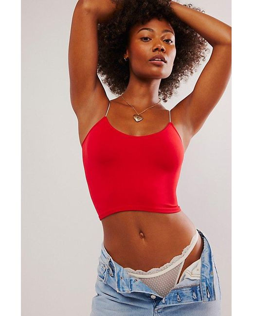 Intimately By Free People Red Skinny Strap Seamless Brami