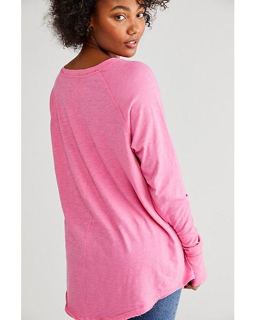 Free People Pink Arden Tee