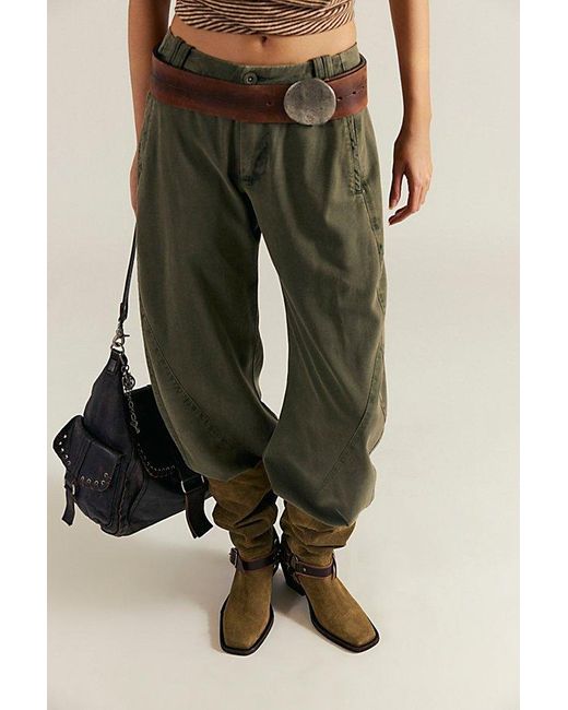 Free People Brown Denver Double Buckle Boots