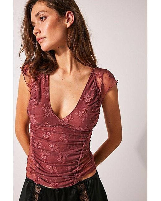 Free People Lacey In Love Cami in Red