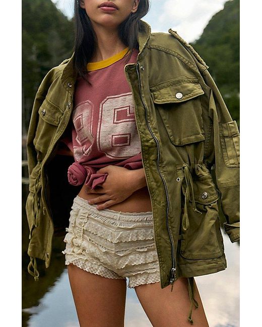 Free People Green Marlo Surplus Jacket