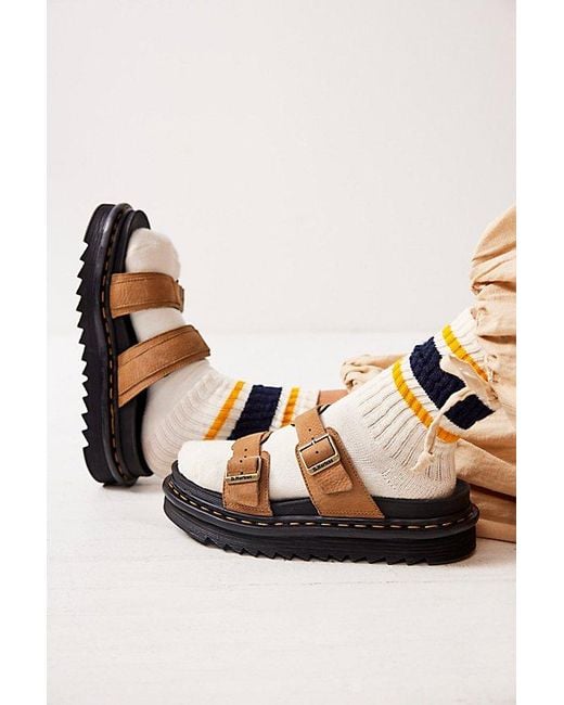 Dr. Martens Myles Sandals At Free People In Savannah Tan