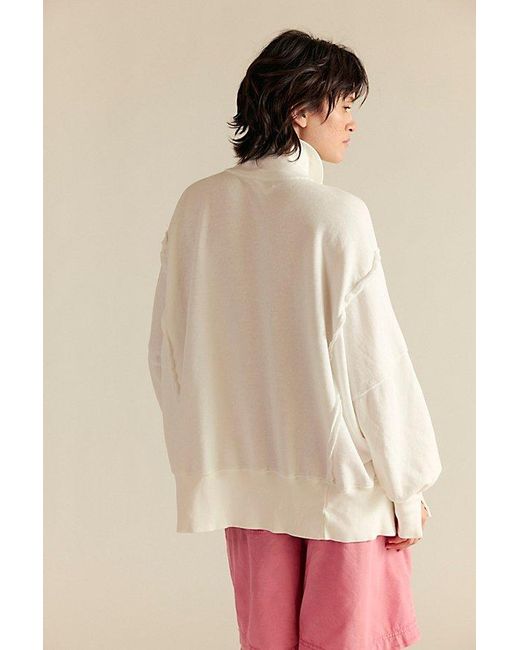 Free People White We The Free Camden Henley Sweatshirt