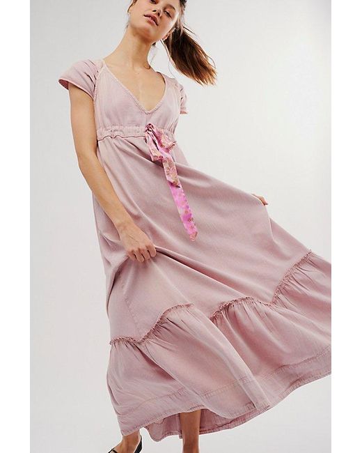 Free People Pink Roucha Maxi Dress