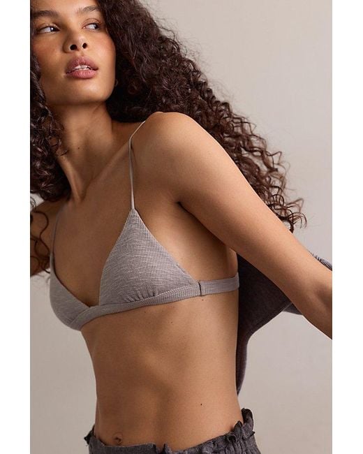 Intimately By Free People Black Throw On Rib Triangle Bralette By