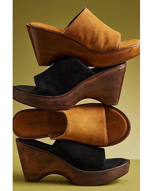 Free People Black Cha Cha Clogs