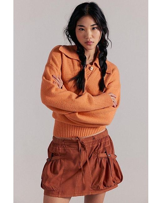 Free People Brown Play It Cool Mini Skirt