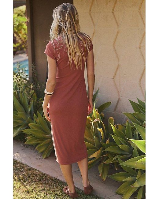 Free People Green Good Feels Slim Midi