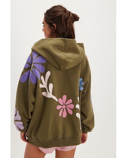 Free People Multicolor It's A Vibe Flowers Hoodie