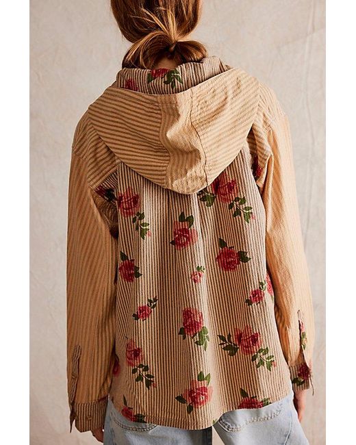 Free People Brown We The Free About To Slide Hoodie Shirt