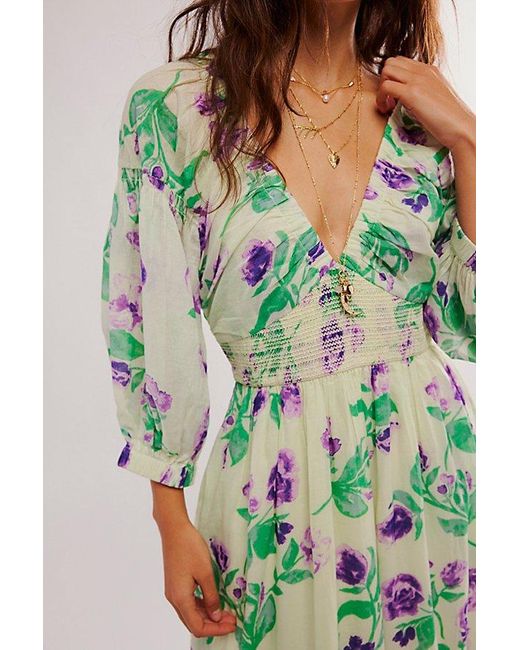 Free People Green Golden Hour Maxi Dress