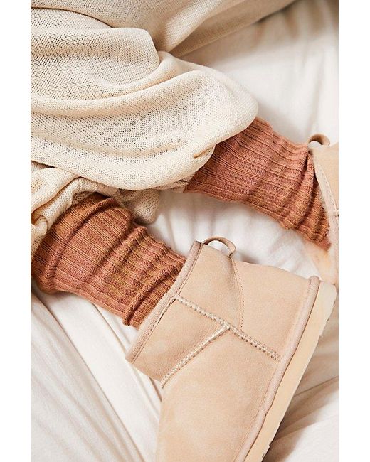 Escuyer Natural Tie Dye Tube Sock At Free People In Bronze/pink