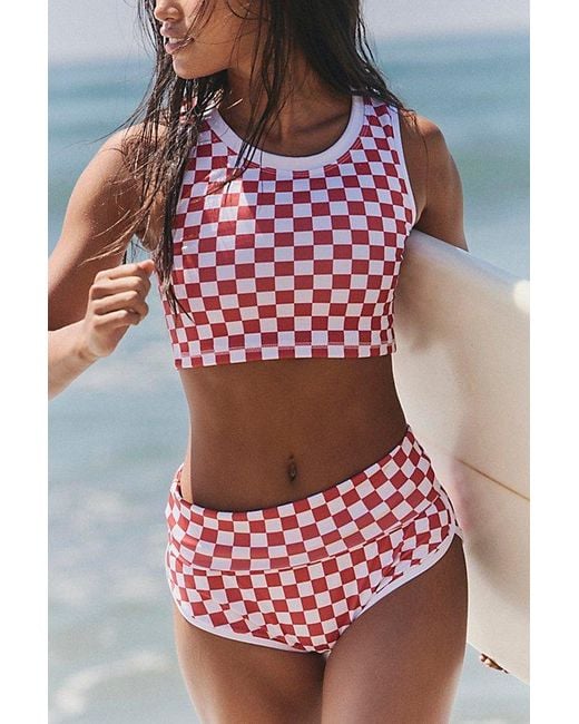 Salt Gypsy Pink Betty High-Waisted Boyshort Surf Bottoms
