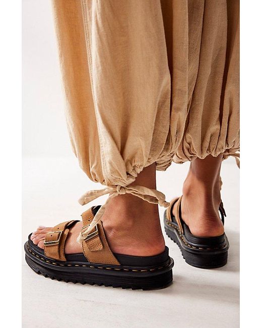 Dr. Martens Natural Myles Sandals At Free People In Savannah Tan, Size: Us 6