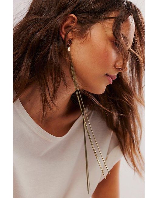 Free People Brown Freya Exagerated Dangles