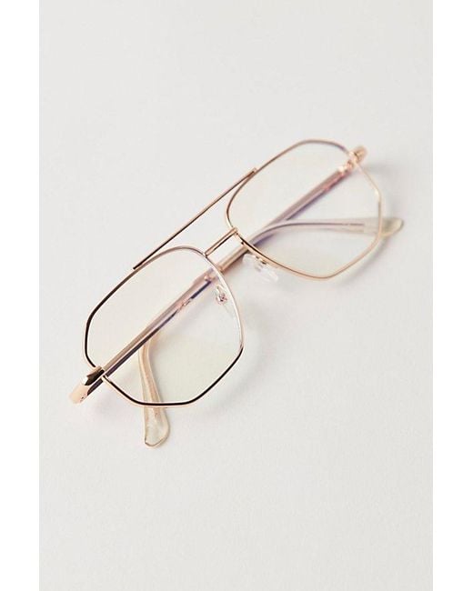 Free People Brown Peter Retro-Light Aviator Glasses