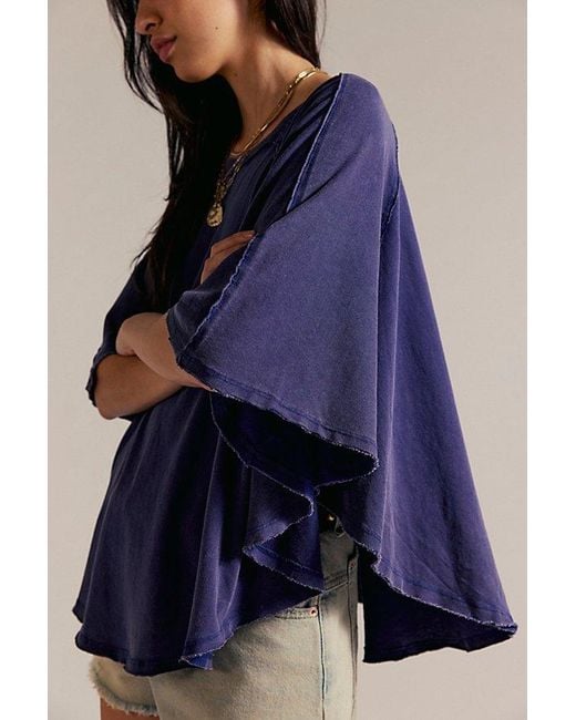 Free People Blue Dakota Tee