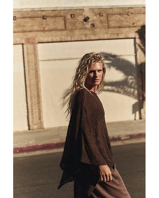 Free People Black Jade Knit Poncho