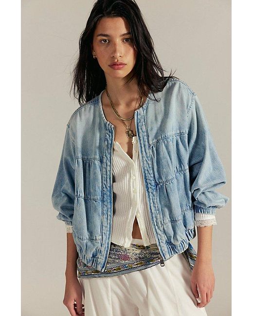 Free People Blue Layla Denim Jacket