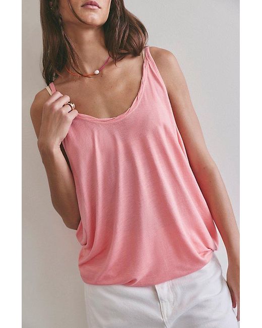 Free People Pink Shoreside Tank Top