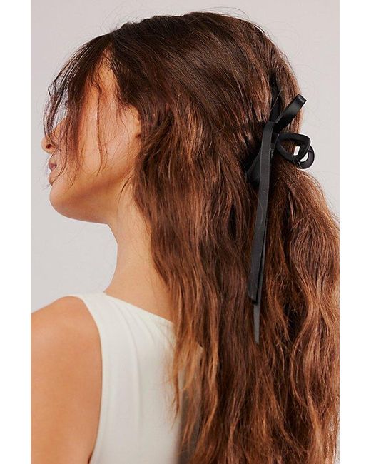 Free People Brown Sophie Bow Claw Clip