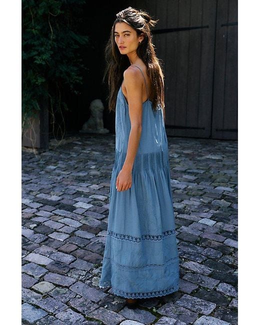 Free People Black Solana Midi Dress