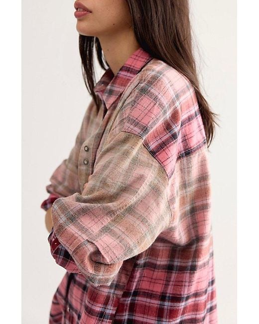 Free People Multicolor Lexi Plaid Button Down Top