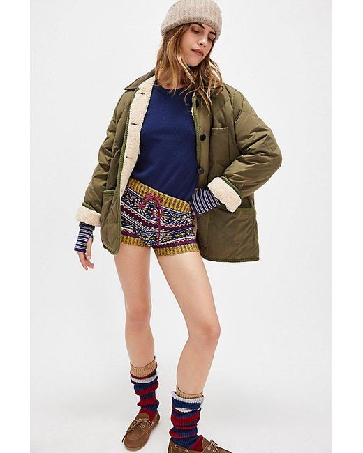 Free People Multicolor Holly Fairisle Shorts