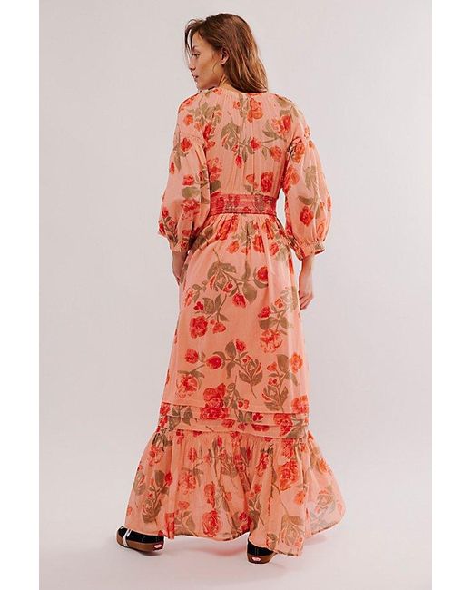 Free People Red Golden Hour Maxi Dress