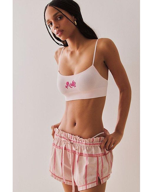 Intimately By Free People Pink Call Me Cute Longline Bralette By