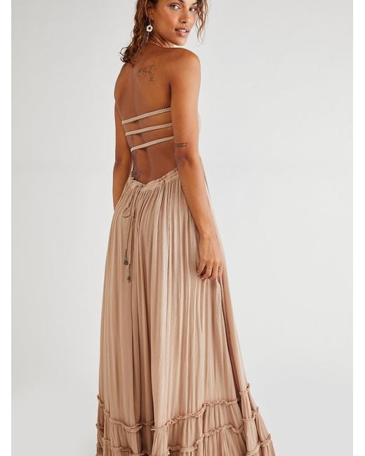 Free People Extratropical Jersey Maxi Dress in Taupe (Brown) | Lyst