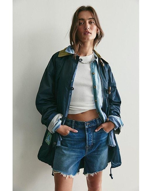 Free People Blue Captains Jacket