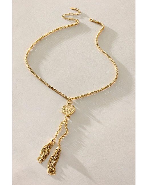 Free People Metallic Saskia Tassel Pendant Necklace
