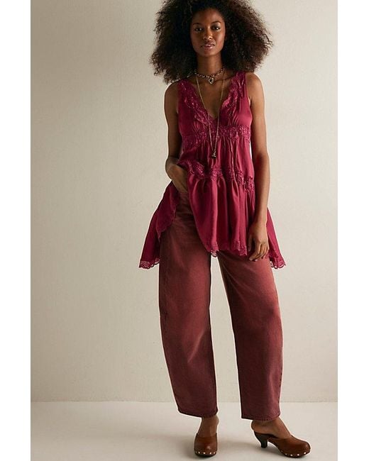 Intimately By Free People Red In This Groove Mini Slip Dress By