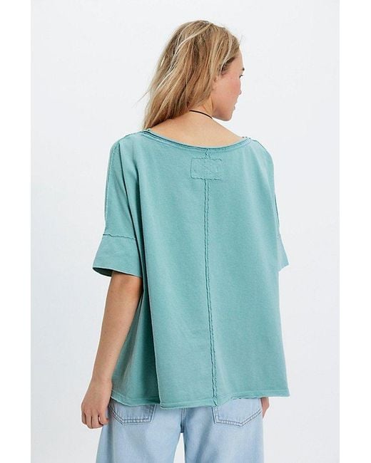 Free People Blue Rex Oversized Cotton Tee