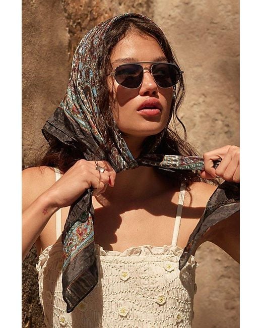 Free People Green So Silk Bandana