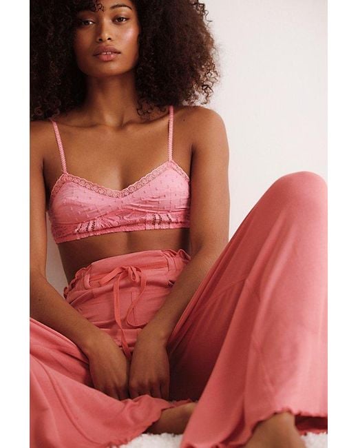 Intimately By Free People Red Dream State Lounge Trousers By