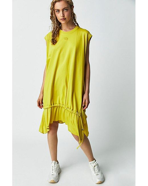 DIESEL Yellow Roletty Tee Dress