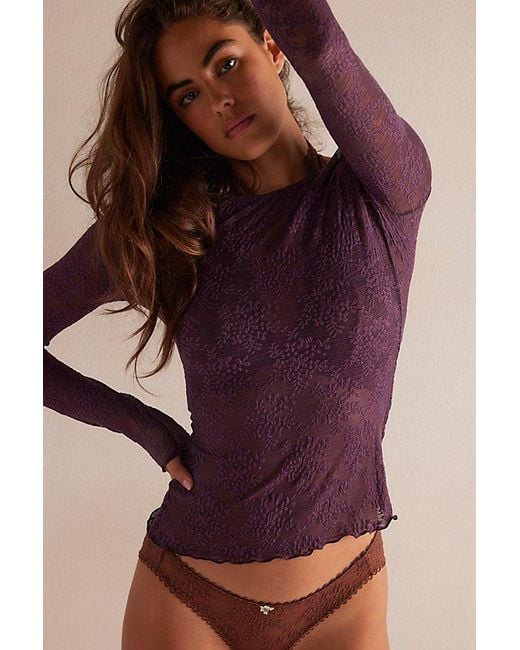 Free People Purple Ready To Go Long Sleeve