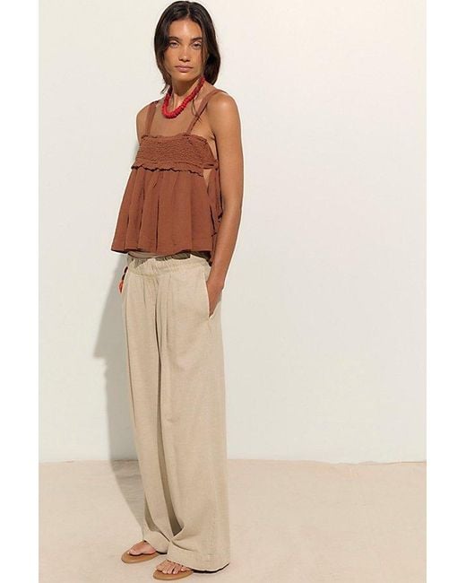 free-est Brown Kirby Top By