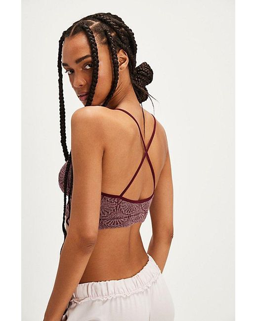 Intimately By Free People Red What's The Scoop Floral Bralette