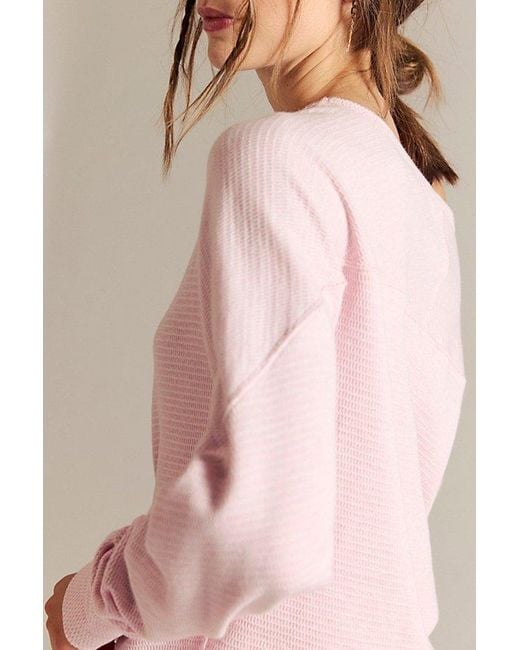Free People Pink Jess Long Sleeve