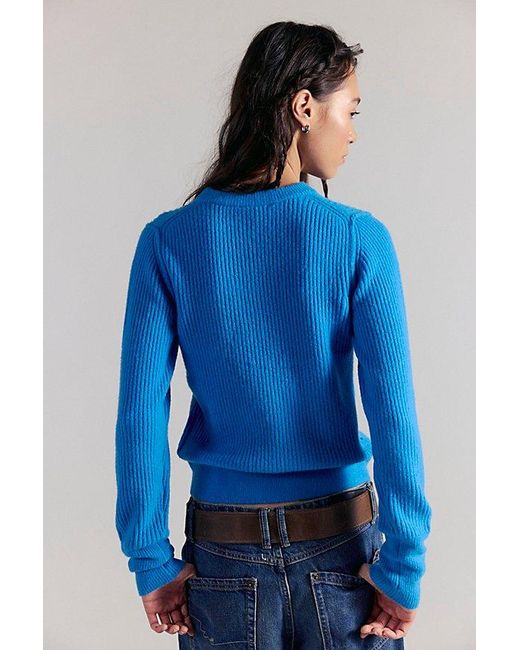 Free People Blue Ever After Knit Pullover
