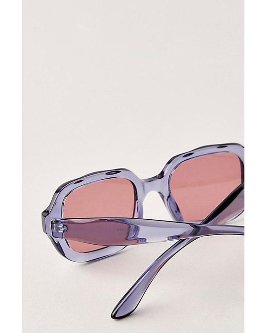 Free People Pink Alta Square Sunglasses